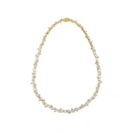Suzanne Kalan Bold Burst Diamond Tennis Necklace in 18K Yellow Gold | Fine Necklaces | Coveti