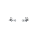 Suzanne Kalan Bold Burst Mini Diamond Studs in 18K White Gold | Fine Earrings | Coveti