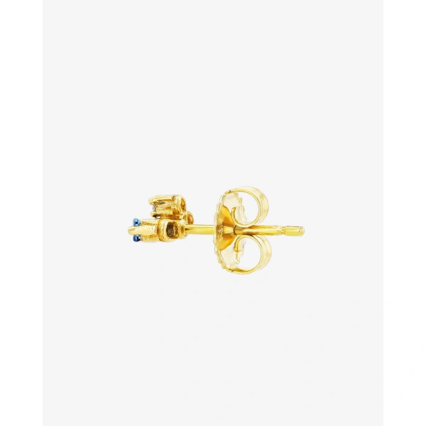 Suzanne Kalan Bold Burst Mini Light Blue Sapphire Studs in 18K Yellow Gold | Fine Earrings | Coveti