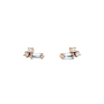 Suzanne Kalan Bold Burst Mini Studs in 18K Rose Gold | Fine Earrings | Coveti