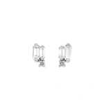 Suzanne Kalan Bold Burst Studs in 18K White Gold | Fine Earrings | Coveti