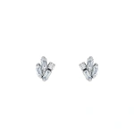 Suzanne Kalan Bold Cluster Diamond Studs in 18K White Gold | Fine Earrings | Coveti