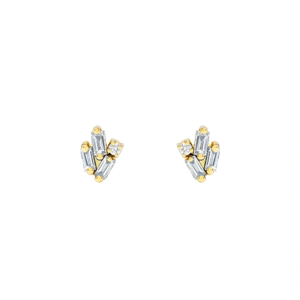 Bold Cluster Studs in 18K Yellow Gold