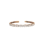 Suzanne Kalan Bold Diamond Bangle in 18K Rose Gold, Ref. AKB340-RGX | Fine Bracelets | Coveti