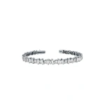 Suzanne Kalan Bold Diamond Bangle in 18K White Gold, Ref. AKB340-WGX | Fine Bracelets | Coveti