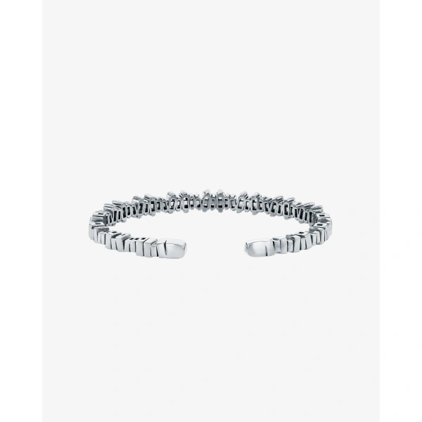 Suzanne Kalan Bold Diamond Bangle in 18K White Gold, Ref. AKB340-WGXX | Fine Bracelets | Coveti