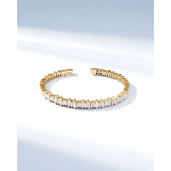 Suzanne Kalan Bold Diamond Bangle in 18K Yellow Gold, Ref. AKB340-YGX | Fine Bracelets | Coveti