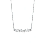 Suzanne Kalan Bold Diamond Bar Pendant in 18K White Gold | Fine Necklaces | Coveti