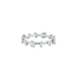 Suzanne Kalan Bold Diamond Barbwire Band in 18K White Gold | Fine Rings | Coveti