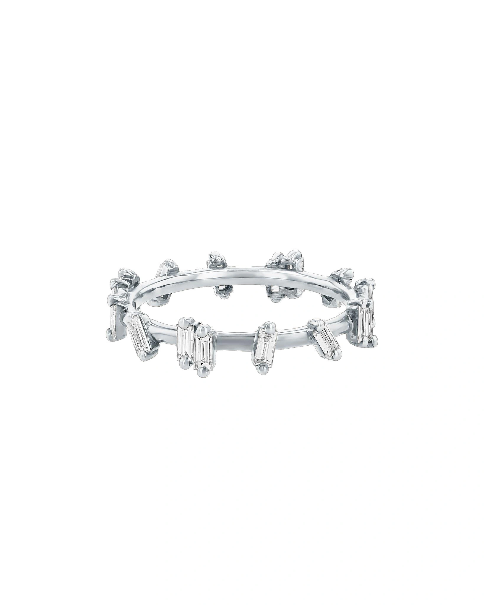 Suzanne Kalan Bold Diamond Barbwire Band in 18K White Gold Suzanne Kalan Bold Diamond Barbwire Band in 18K White Gold | Fine Rings | Coveti