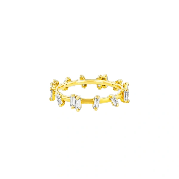 Bold Diamond Barbwire Band in 18K Yellow Gold