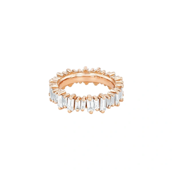 Bold Diamond Eternity Band in 18K Rose Gold
