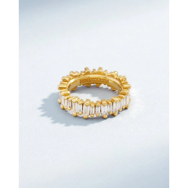 Suzanne Kalan Bold Diamond Eternity Band in 18K Yellow Gold | Fine Rings | Coveti