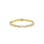 Suzanne Kalan Bold Diamond Tennis Bracelet in 18K Yellow Gold | Fine Bracelets | Coveti