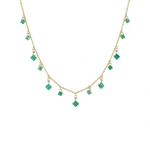 Suzanne Kalan Bold Emerald Cascade Necklace in 18K Yellow Gold | Fine Necklaces | Coveti