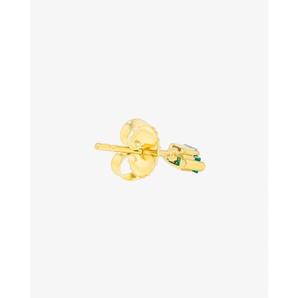 Suzanne Kalan Bold Emerald Mini Studs in 18K Yellow Gold | Fine Earrings | Coveti