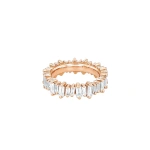 Suzanne Kalan Bold Eternity Band in 18K Rose Gold | Fine Rings | Coveti