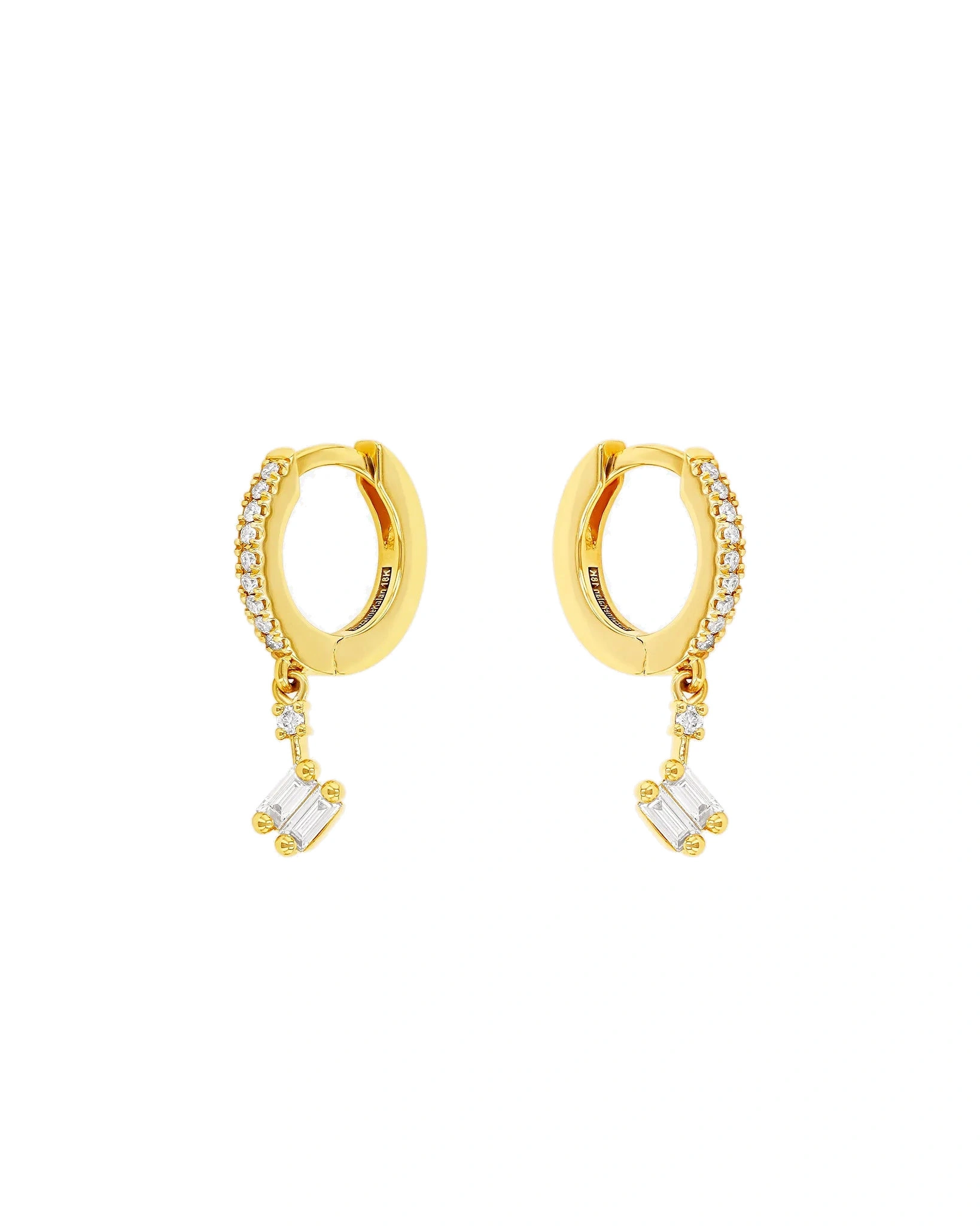 Suzanne Kalan Bold Huggie Drops in 18K Yellow Gold Suzanne Kalan Bold Huggie Drops in 18K Yellow Gold | Fine Earrings | Coveti