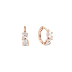Suzanne Kalan Bold Huggies in 18K Rose Gold | Fine Earrings | Coveti
