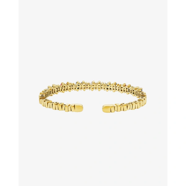 Suzanne Kalan Bold Rainbow Sapphire Bangle in 18K Yellow Gold | Fine Bracelets | Coveti