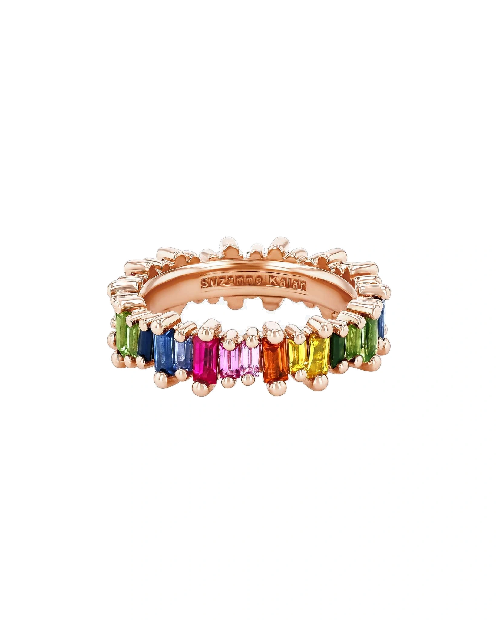 Suzanne Kalan Bold Rainbow Sapphire Eternity Band in 18K Rose Gold Suzanne Kalan Bold Rainbow Sapphire Eternity Band in 18K Rose Gold | Fine Rings | Coveti