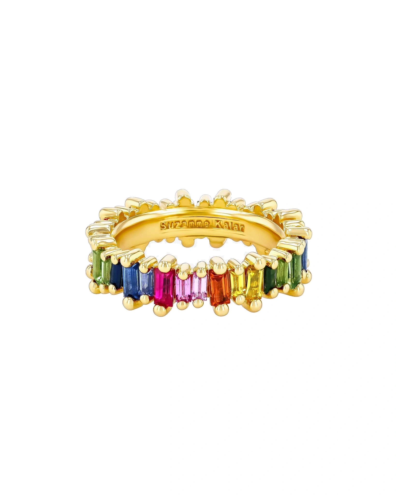 Suzanne Kalan Bold Rainbow Sapphire Eternity Band in 18K Yellow Gold Suzanne Kalan Bold Rainbow Sapphire Eternity Band in 18K Yellow Gold | Fine Rings | Coveti