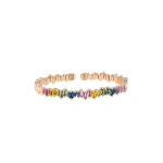 Suzanne Kalan Bold Reborn Bangle in 18K Rose Gold, Pastel Sapphire | Fine Bracelets | Coveti