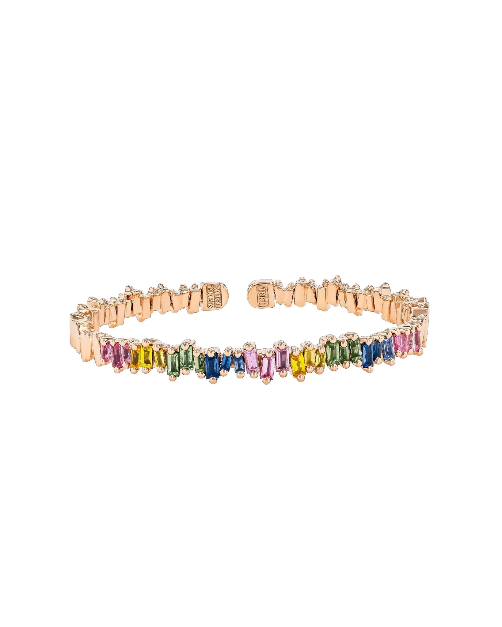 Suzanne Kalan Bold Reborn Bangle in 18K Rose Gold, Pastel Sapphire Suzanne Kalan Bold Reborn Bangle in 18K Rose Gold, Pastel Sapphire | Fine Bracelets | Coveti