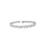 Suzanne Kalan Bold Reborn Diamond Bangle in 18K White Gold | Fine Bracelets | Coveti