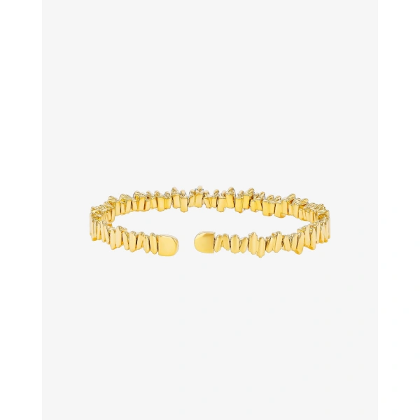 Suzanne Kalan Bold Reborn Diamond Bangle in 18K Yellow Gold | Fine Bracelets | Coveti