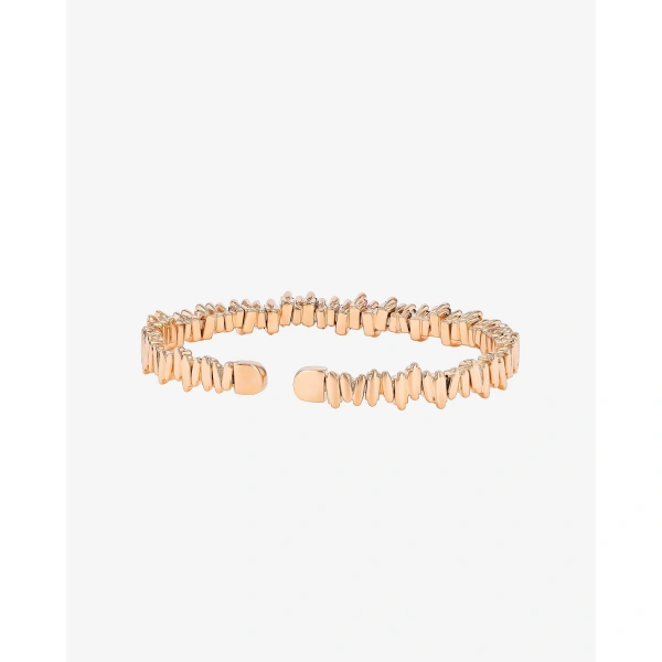 Suzanne Kalan Bold Reborn Rainbow Sapphire Bangle in 18K Rose Gold | Fine Bracelets | Coveti