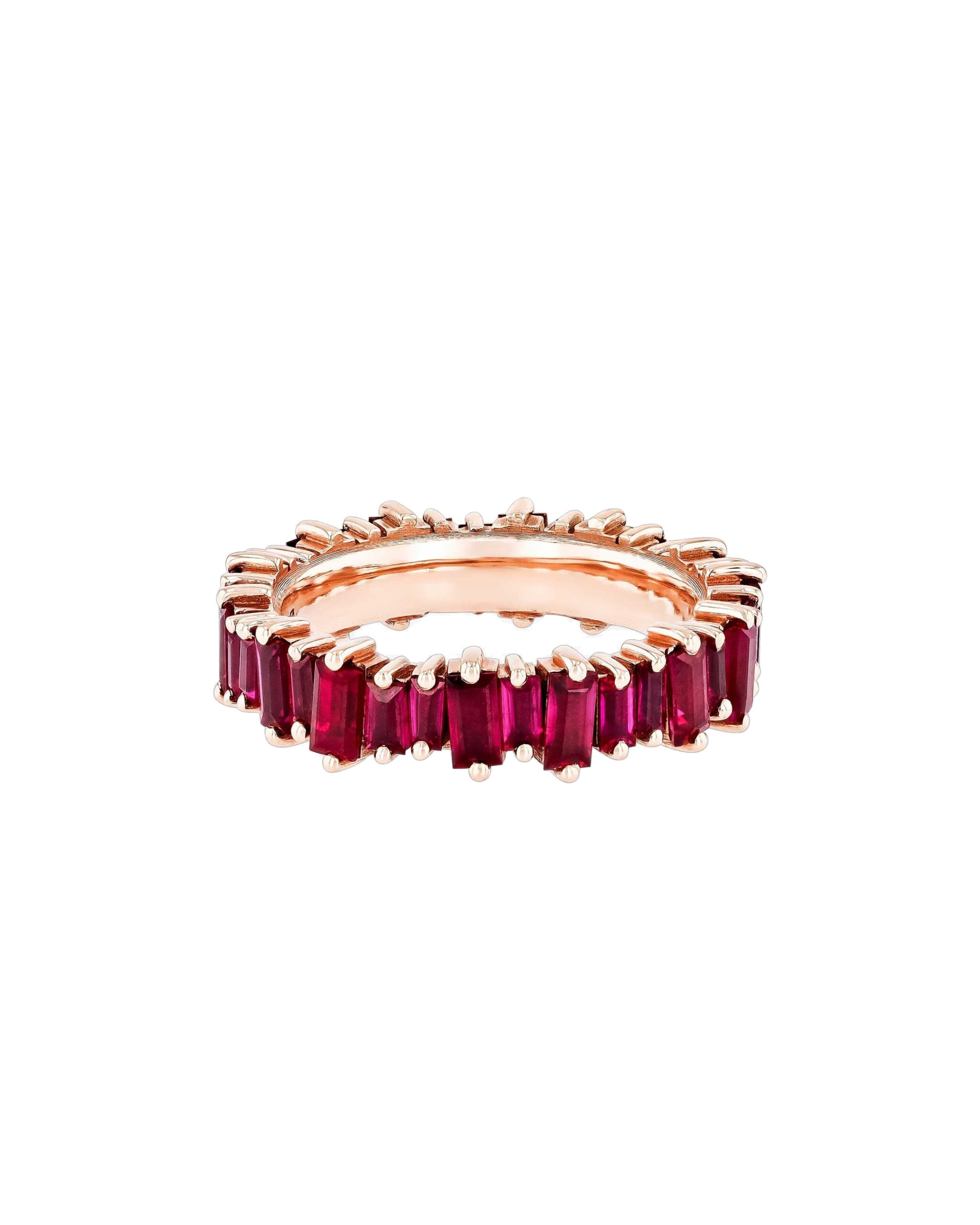 Suzanne Kalan Bold Ruby Eternity Band in 18K Rose Gold Suzanne Kalan Bold Ruby Eternity Band in 18K Rose Gold | Fine Rings | Coveti