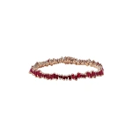 Suzanne Kalan Bold Ruby Tennis Bracelet in 18K Rose Gold | Fine Bracelets | Coveti