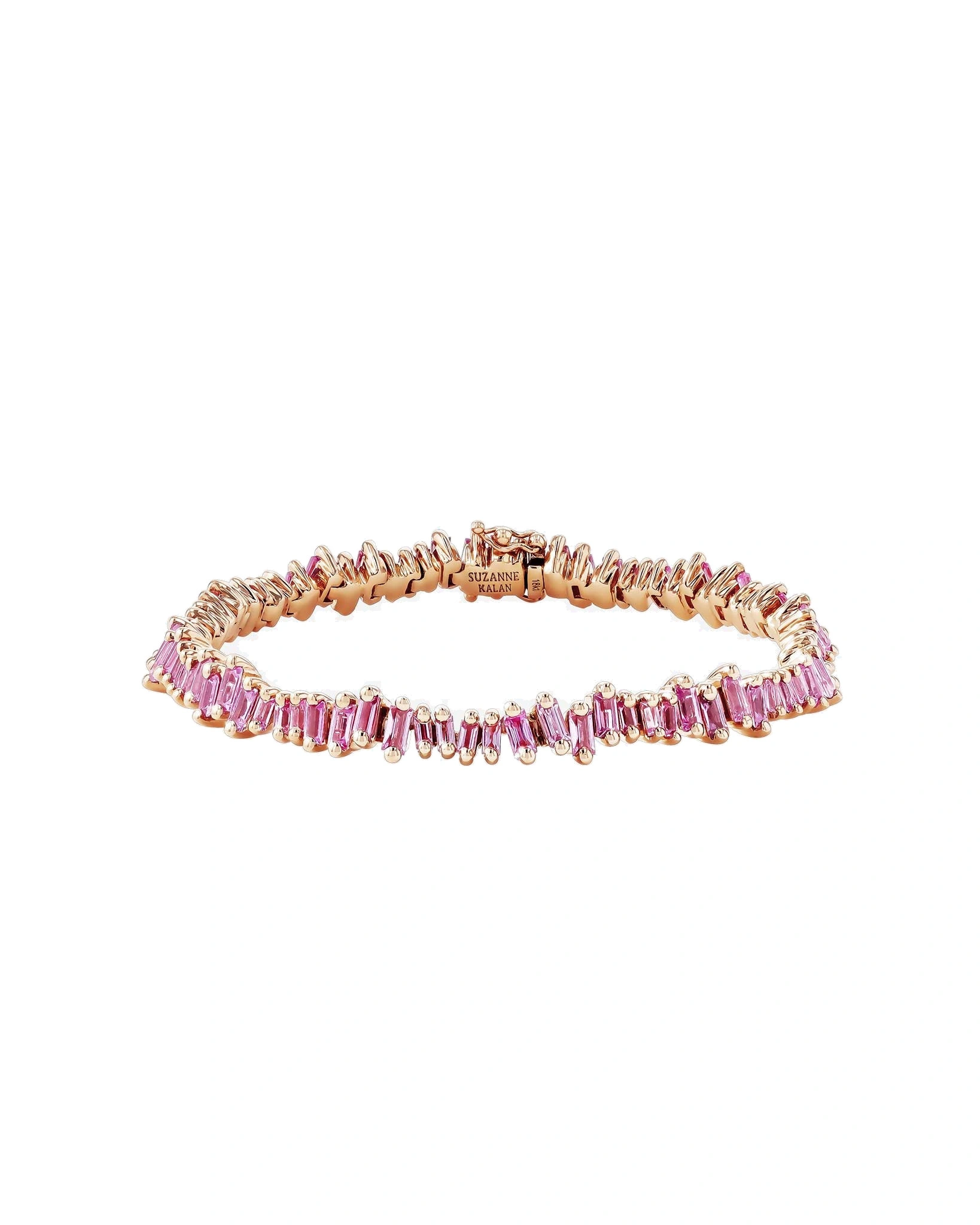 Suzanne Kalan Bold Tennis Bracelet in 18K Rose Gold, Pink Sapphire Suzanne Kalan Bold Tennis Bracelet in 18K Rose Gold, Pink Sapphire | Fine Bracelets | Coveti