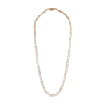 Suzanne Kalan Bold Tennis Necklace in 18K Rose Gold | Fine Necklaces | Coveti