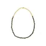 Suzanne Kalan Bold Tennis Necklace in 18K Yellow Gold, Black Sapphire | Fine Necklaces | Coveti