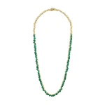 Suzanne Kalan Bold Tennis Necklace in 18K Yellow Gold, Emerald | Fine Necklaces | Coveti
