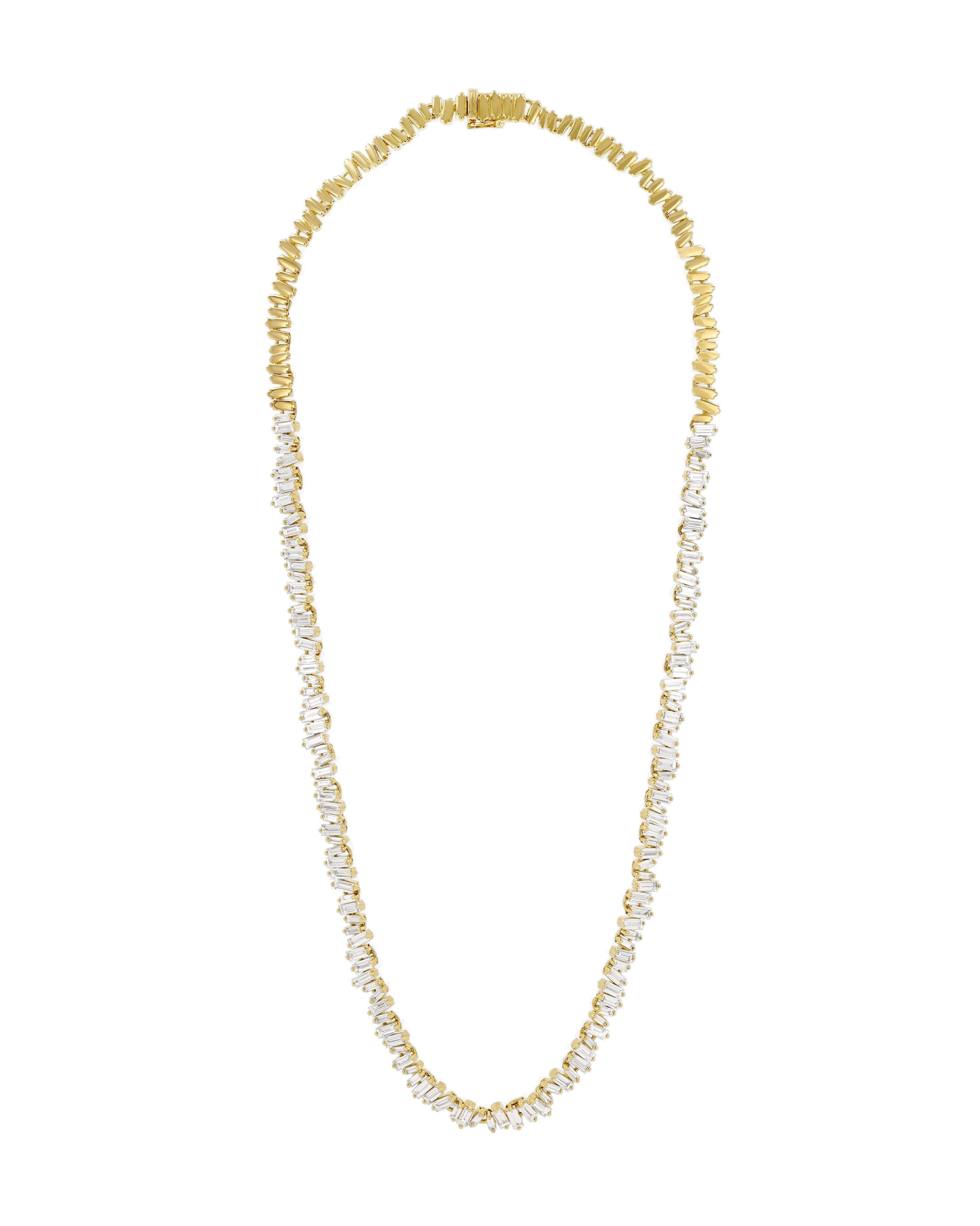 Suzanne Kalan Bold Tennis Necklace in 18K Yellow Gold Suzanne Kalan Bold Tennis Necklace in 18K Yellow Gold | Fine Necklaces | Coveti