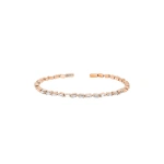 Suzanne Kalan Bold Thin Diamond Bangle in 18K Rose Gold | Fine Bracelets | Coveti