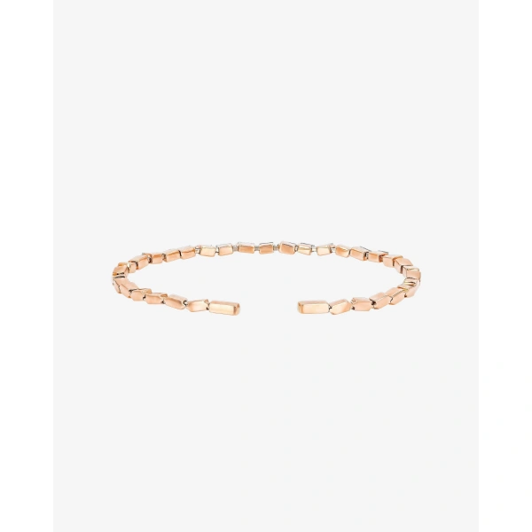 Suzanne Kalan Bold Thin Diamond Bangle in 18K Rose Gold | Fine Bracelets | Coveti