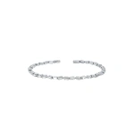 Suzanne Kalan Bold Thin Diamond Bangle in 18K White Gold | Fine Bracelets | Coveti