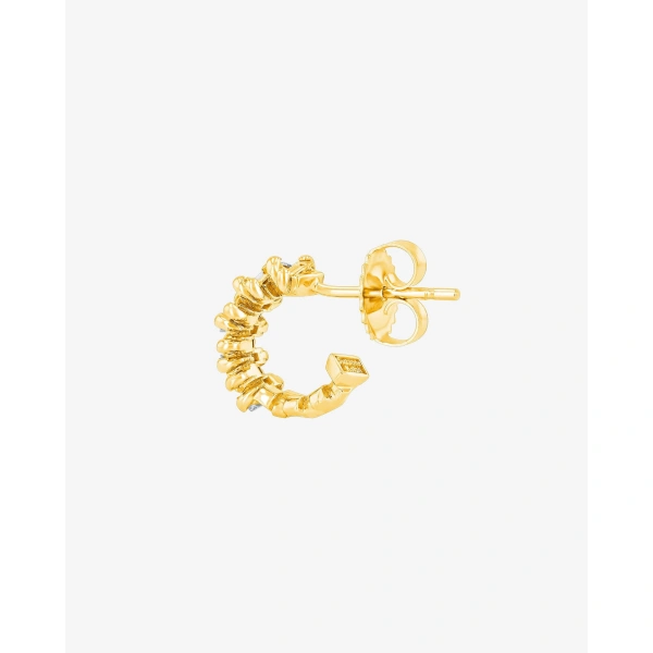 Suzanne Kalan Bold ZigZag Diamond Mini Hoops in 18K Yellow Gold | Fine Earrings | Coveti