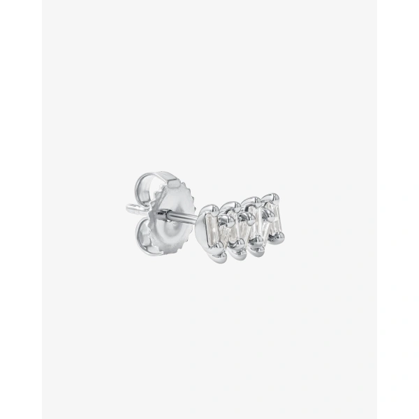 Suzanne Kalan Bold ZigZag Diamond Studs in 18K White Gold | Fine Earrings | Coveti