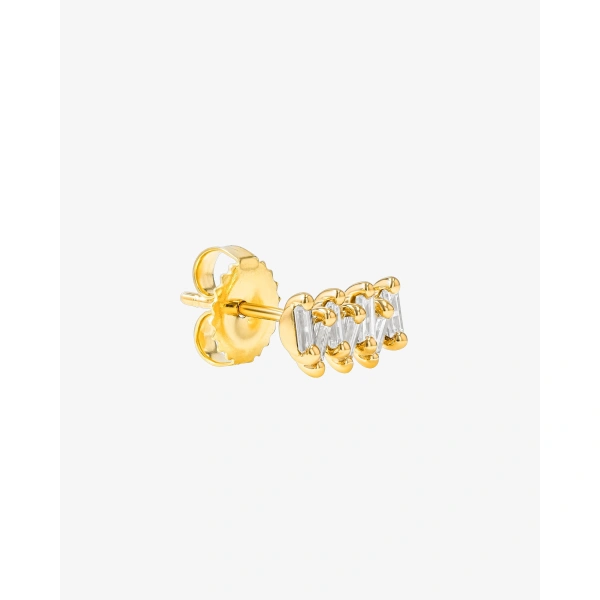 Suzanne Kalan Bold ZigZag Diamond Studs in 18K Yellow Gold | Fine Earrings | Coveti