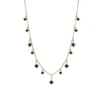 Suzanne Kalan Cascade Necklace in 18K Rose Gold, Black Sapphire | Fine Necklaces | Coveti