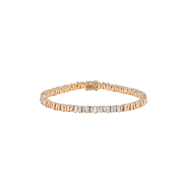 Classic Diamond 50/50 Tennis Bracelet in 18K Rose Gold