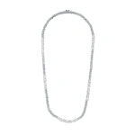 Suzanne Kalan Classic Diamond 50/50 Tennis Necklace in 18K White Gold | Fine Necklaces | Coveti