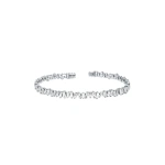 Suzanne Kalan Classic Diamond Bangle in 18K White Gold | Fine Bracelets | Coveti