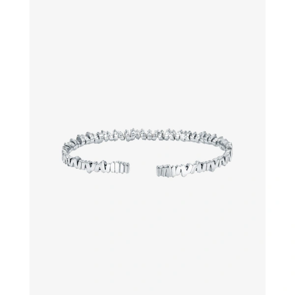 Suzanne Kalan Classic Diamond Bangle in 18K White Gold | Fine Bracelets | Coveti