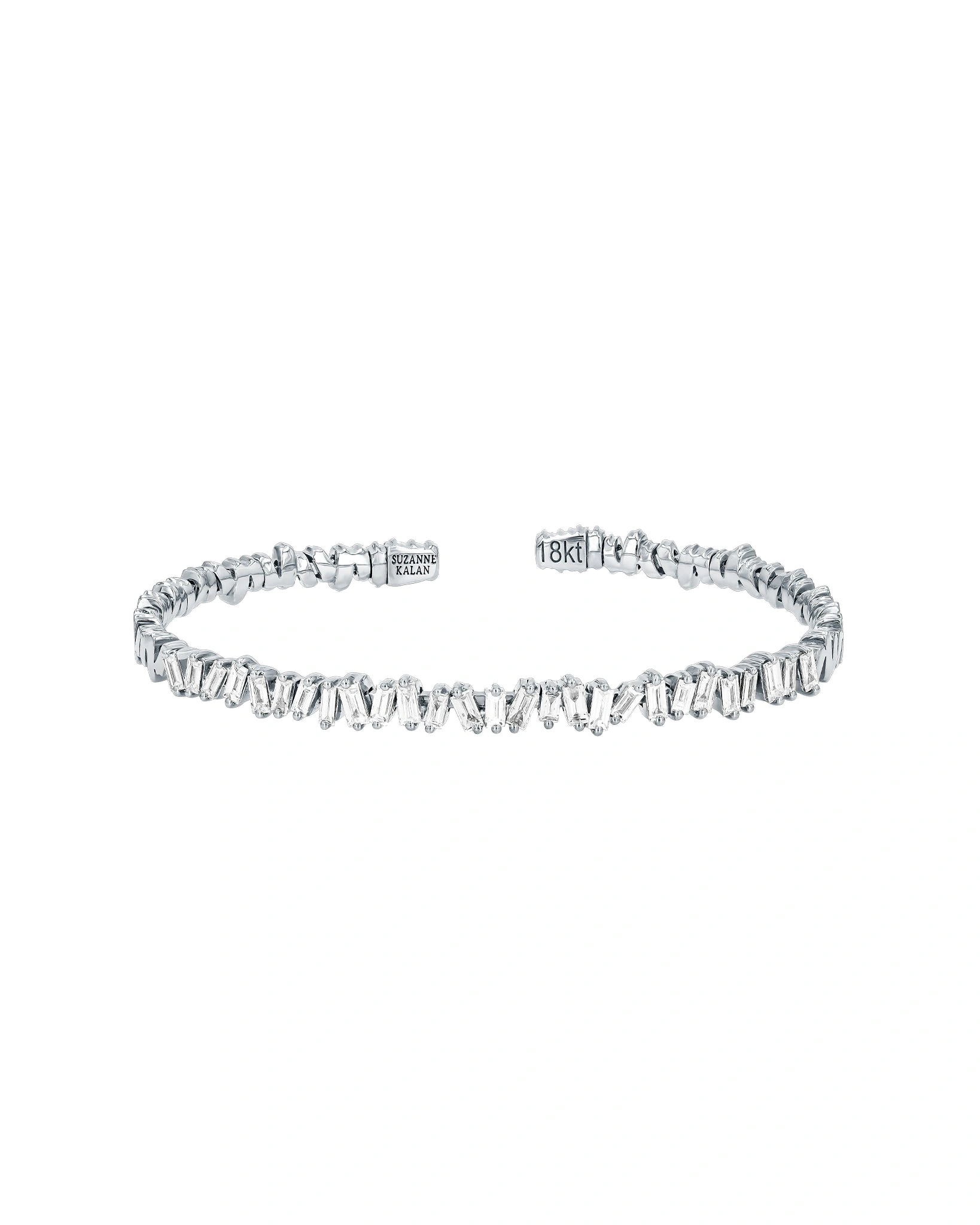 Suzanne Kalan Classic Diamond Bangle in 18K White Gold Suzanne Kalan Classic Diamond Bangle in 18K White Gold | Fine Bracelets | Coveti